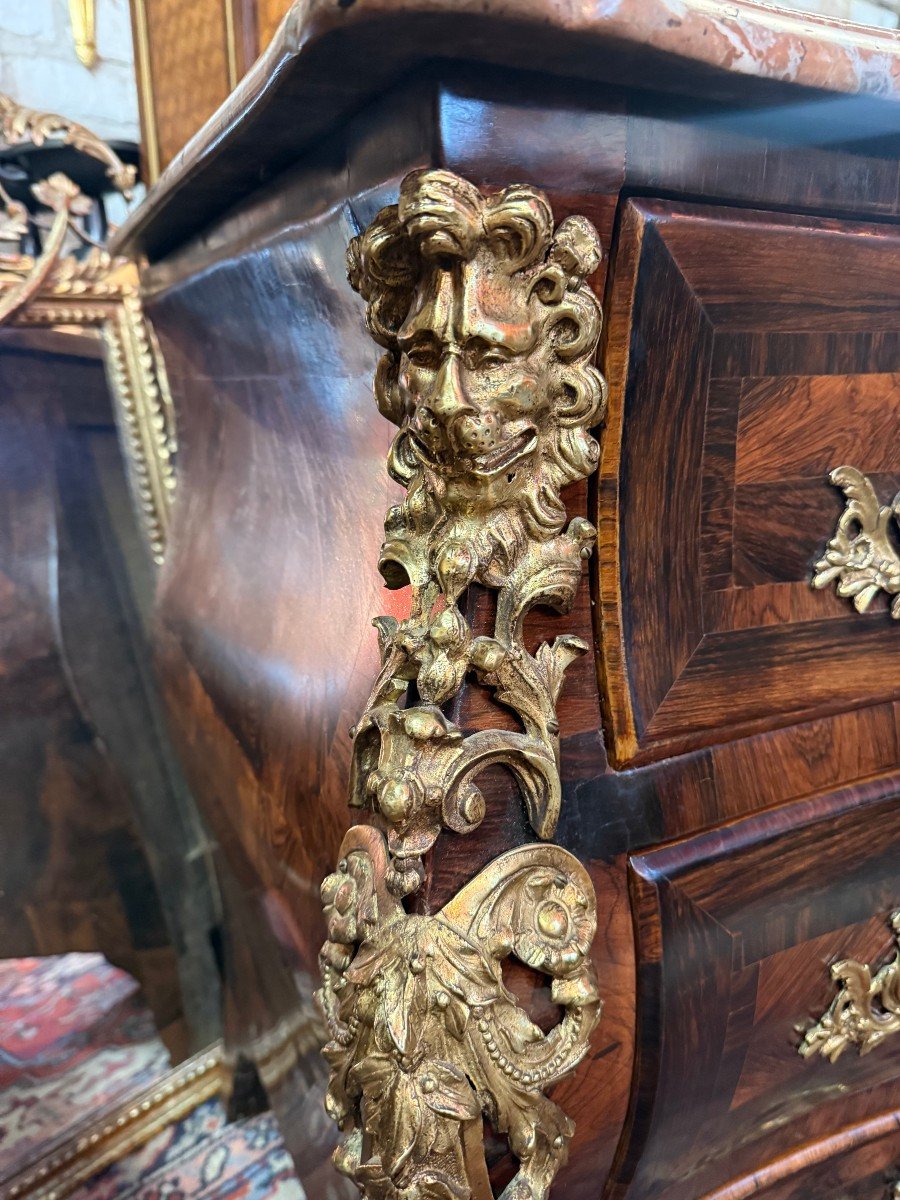 Louis XV Tomb-shaped Commode Stamped Jc Ellaume-photo-3