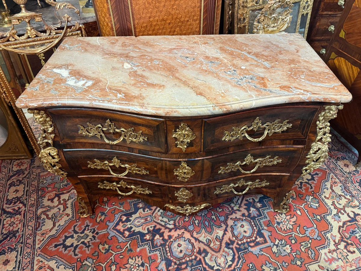 Louis XV Tomb-shaped Commode Stamped Jc Ellaume-photo-4