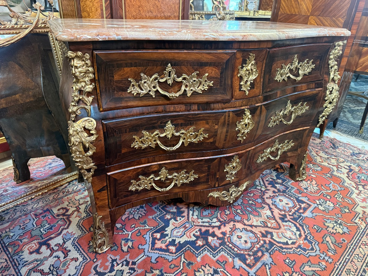 Louis XV Tomb-shaped Commode Stamped Jc Ellaume-photo-8