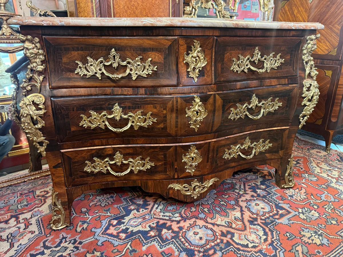 Louis XV Tomb-shaped Commode Stamped Jc Ellaume