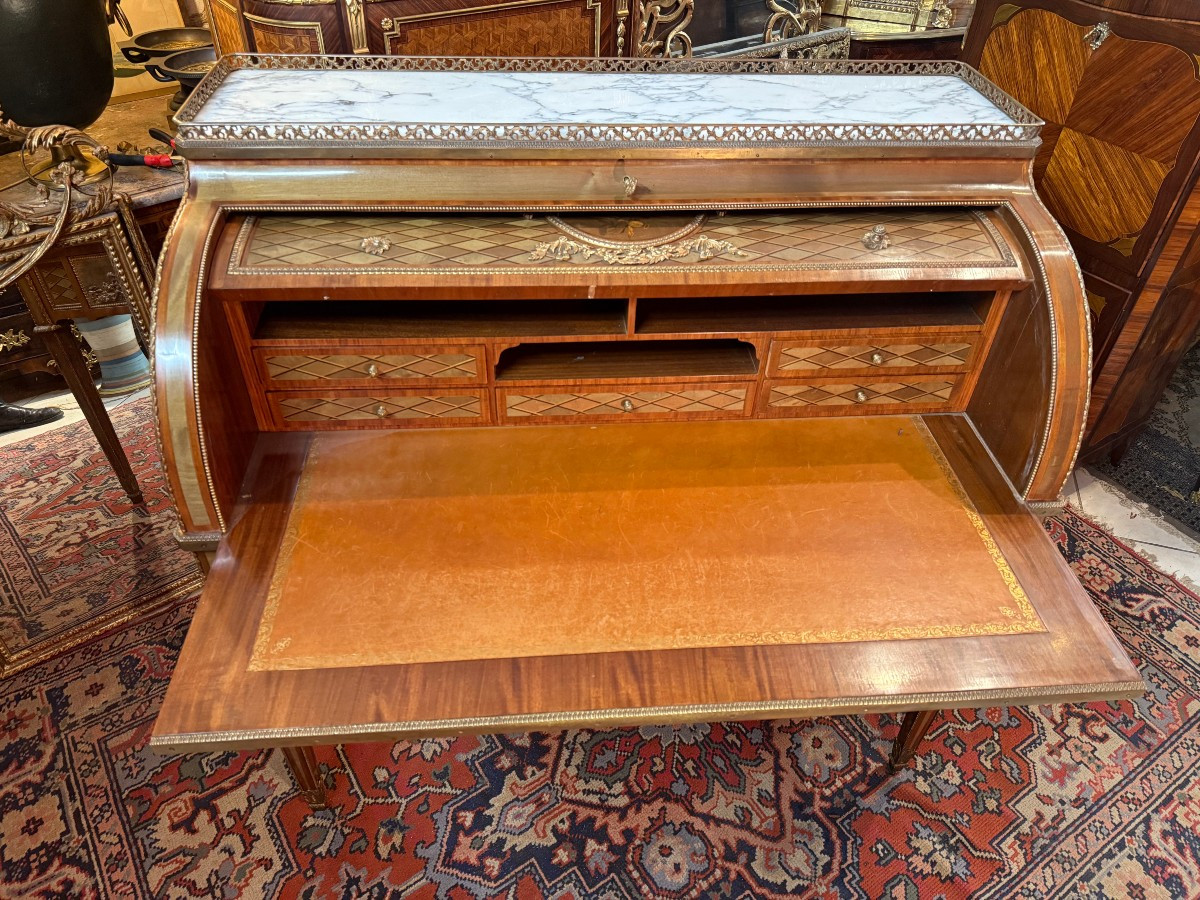 Louis XVI Style Cylinder Desk After A Model By Jean Henri Riesener-photo-1
