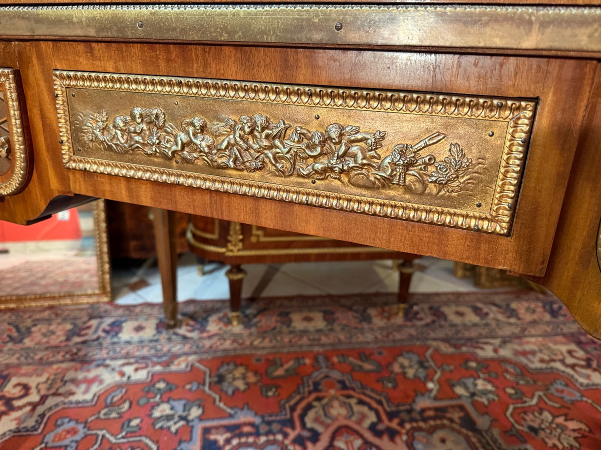 Louis XVI Style Cylinder Desk After A Model By Jean Henri Riesener-photo-7