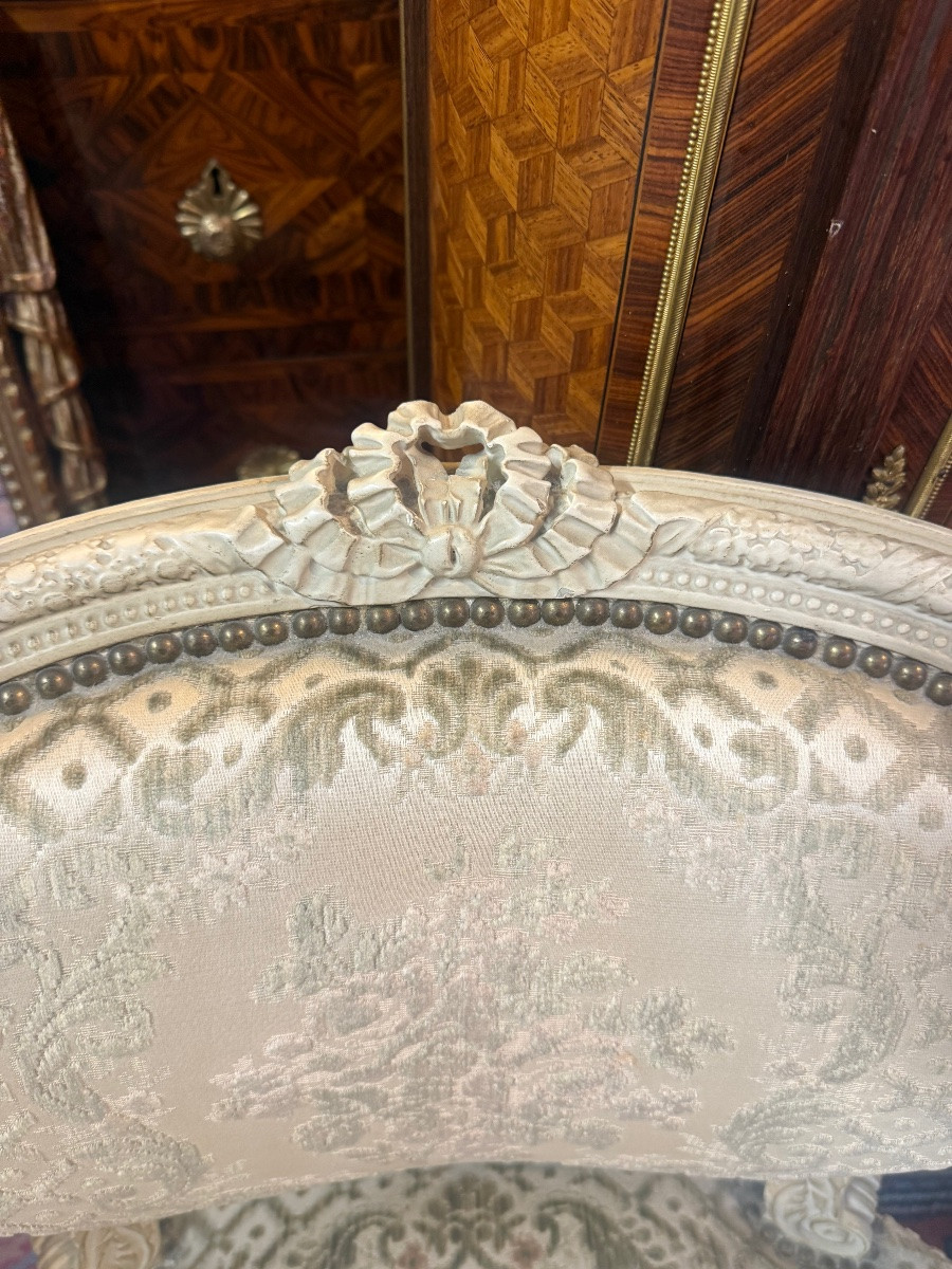 PAIRRE DE FAUTEUILS STYLES LOUIS XVl -photo-2