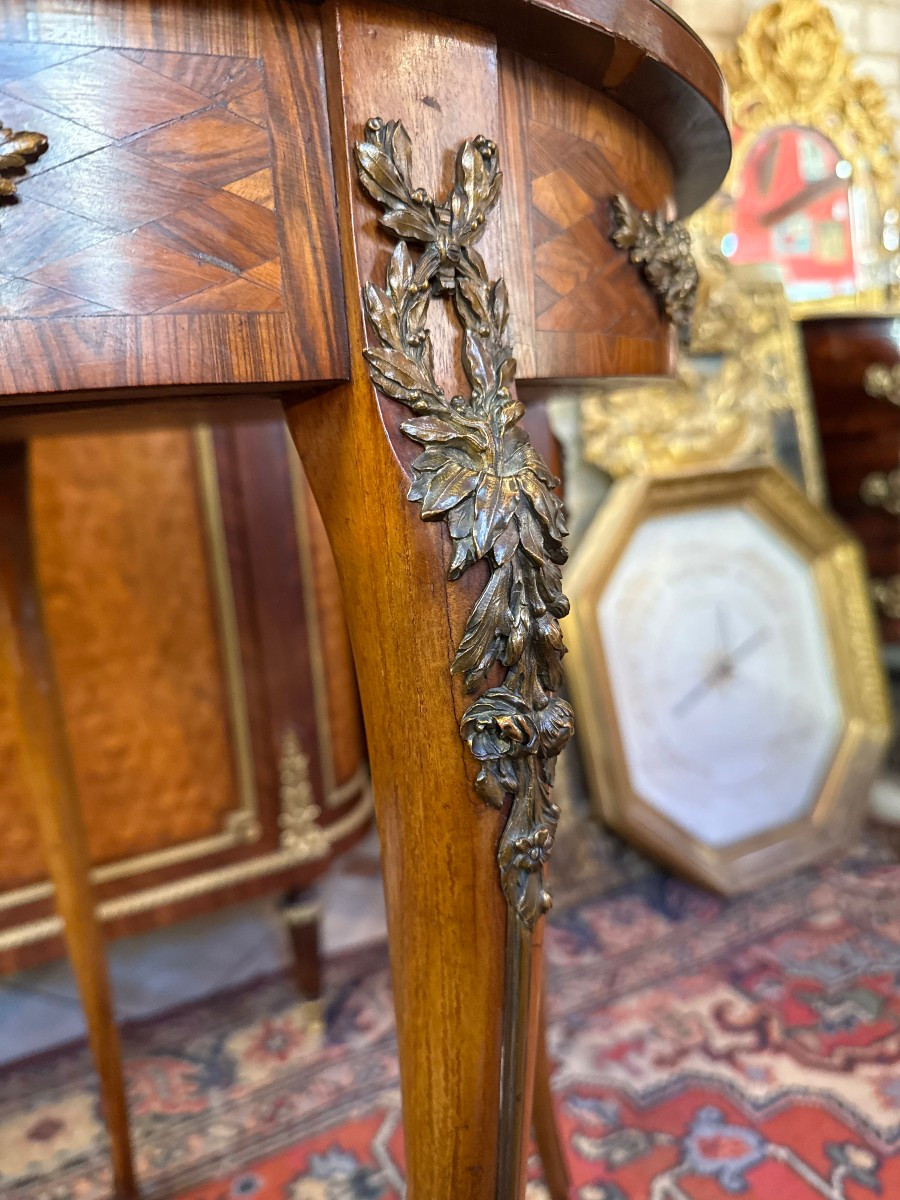 Louis XVI Style Pedestal Table-photo-4