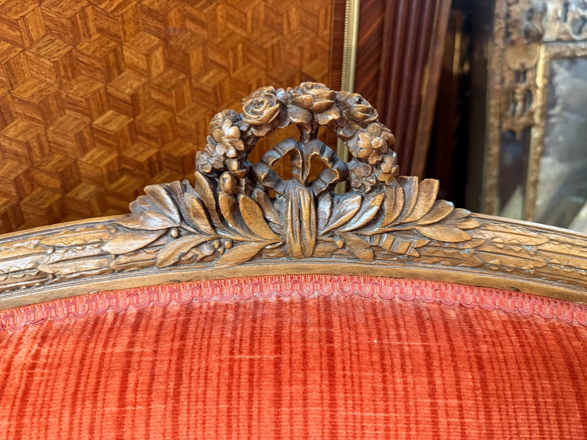 Louis XVI Style Basket-shaped Sofa-photo-6