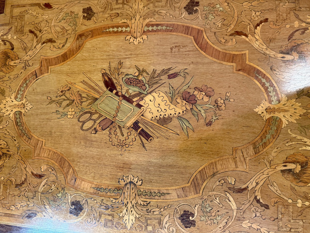 Napoleon III Work Table – 19th Style XVI-photo-3