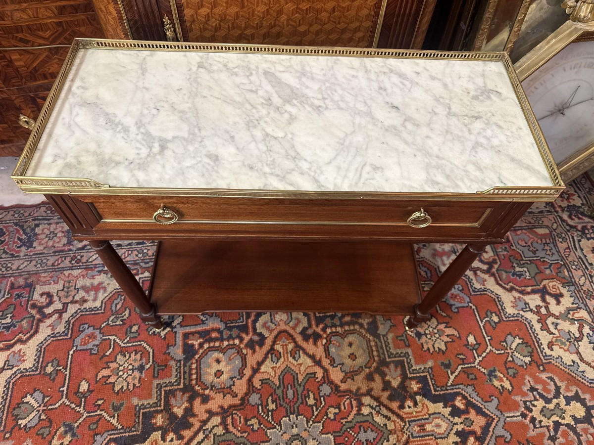 CONSOLE  - DESSERTE DE STYLE LOUIS XVI-photo-4