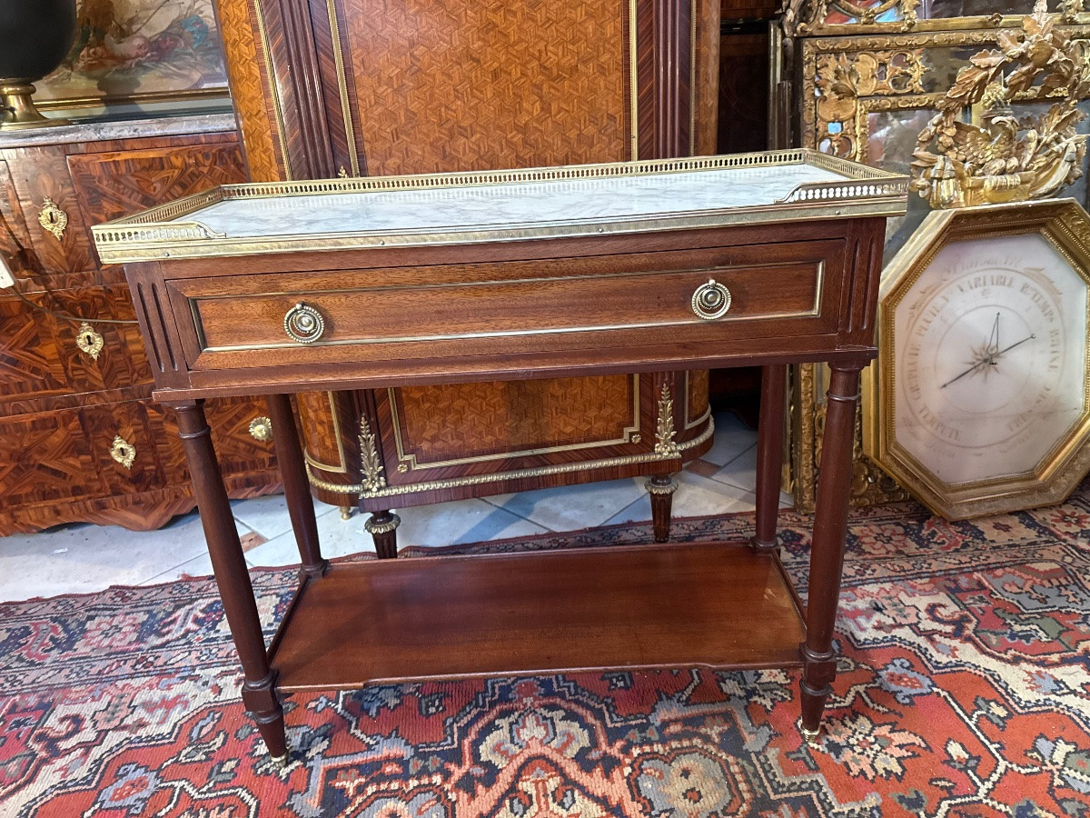 CONSOLE  - DESSERTE DE STYLE LOUIS XVI-photo-8