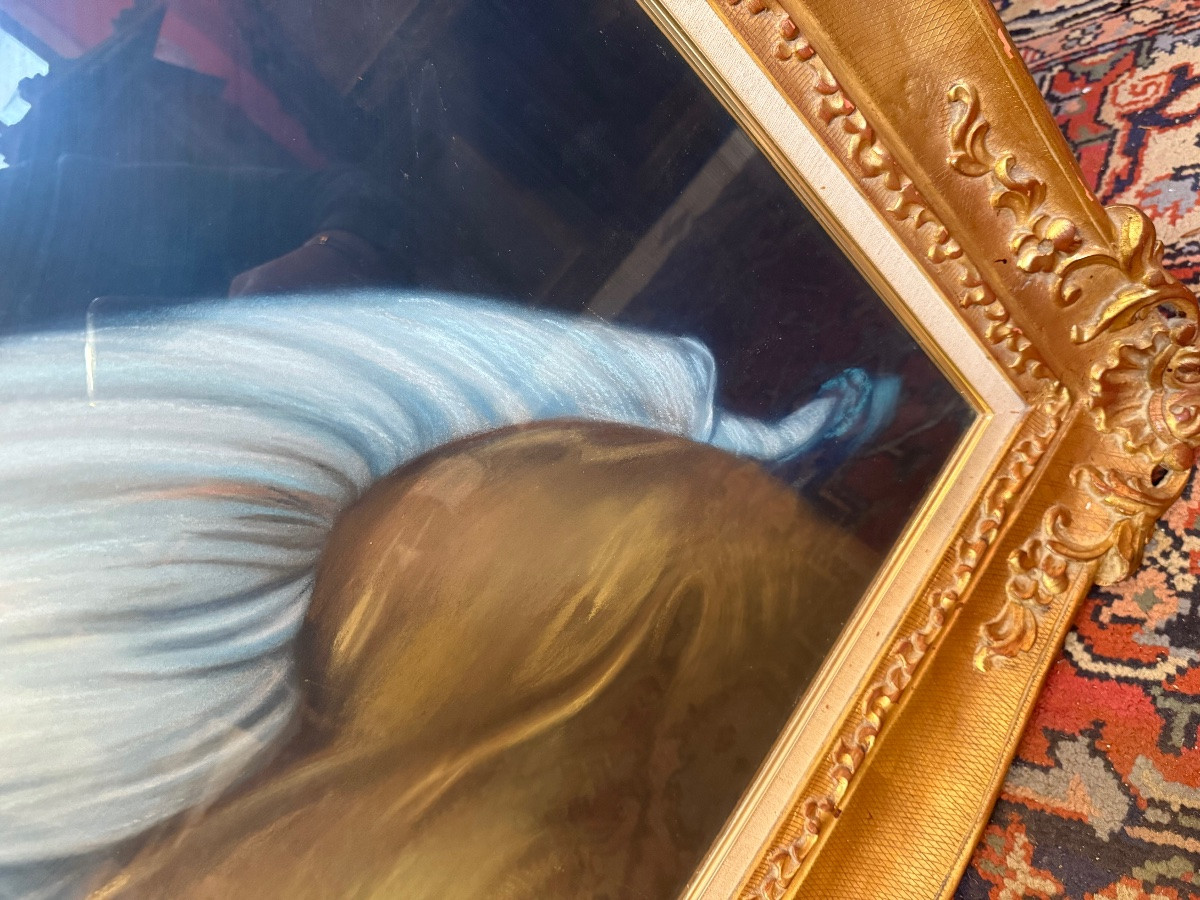 Pastel By Madame Vigee-lebrun And Her Daughter-photo-7