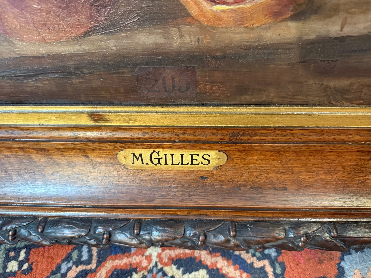 HUILE SUR TOILE NATURE MORTE DU 19ème-photo-4