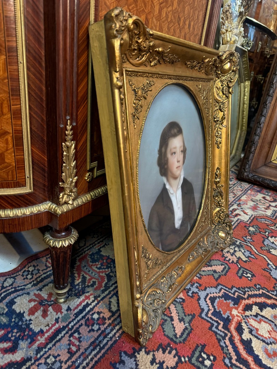 PASTEL DU 19ème REPRESENTANT UN JEUNE GARCON-photo-1