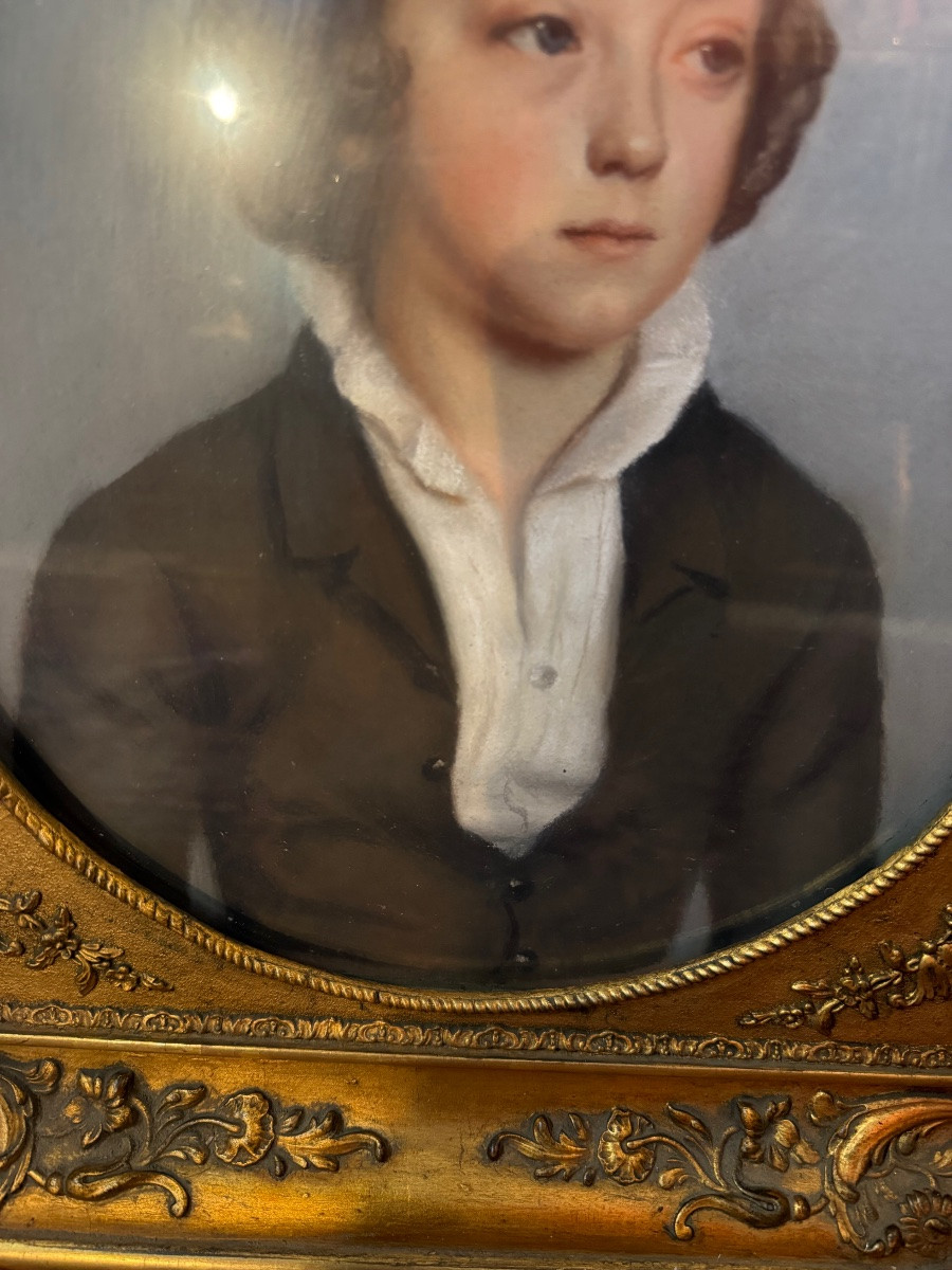 PASTEL DU 19ème REPRESENTANT UN JEUNE GARCON-photo-3