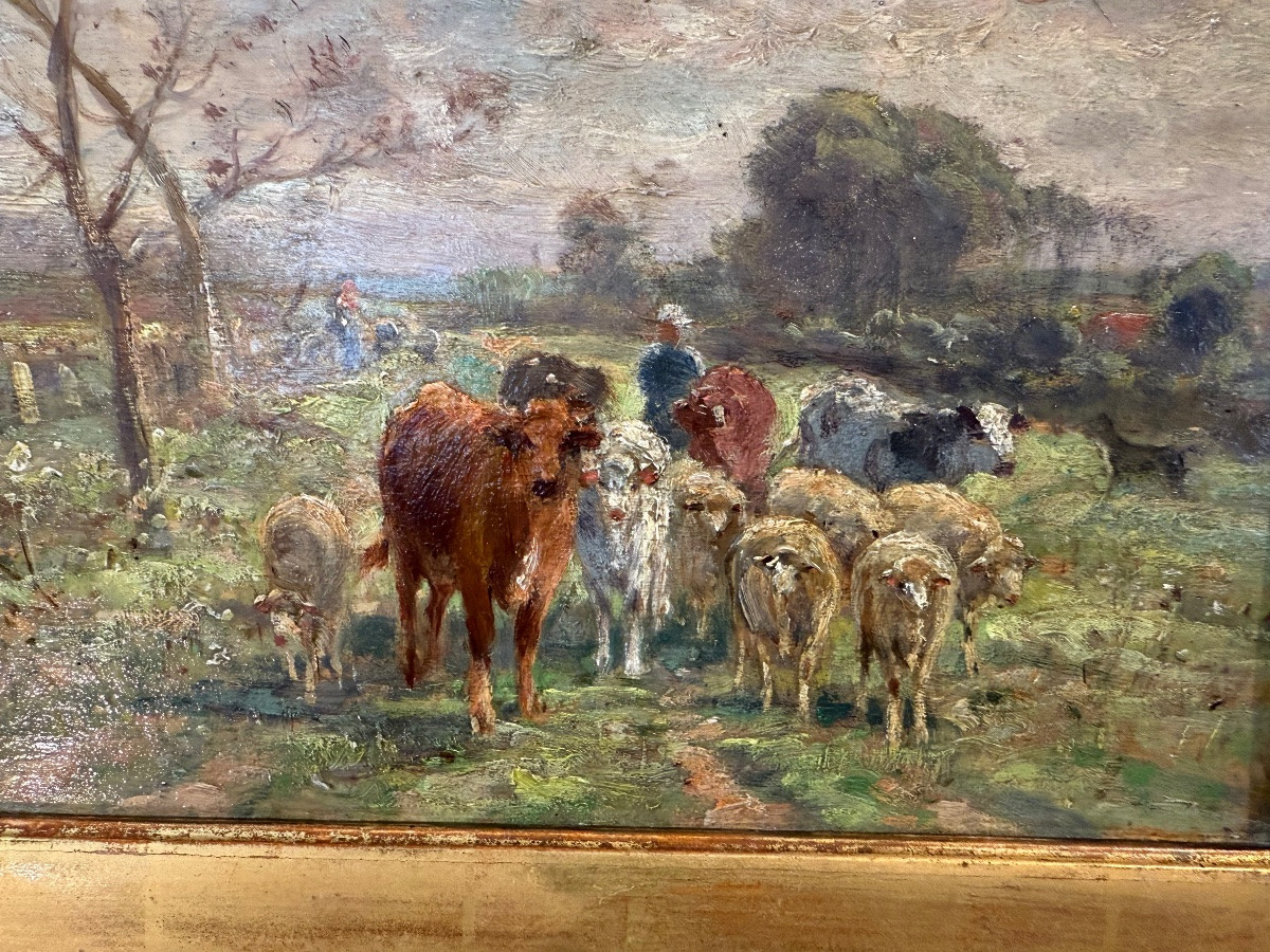 Oil Paintings On Panels By James Desvarreur Carpentier (1847-1937)-photo-2