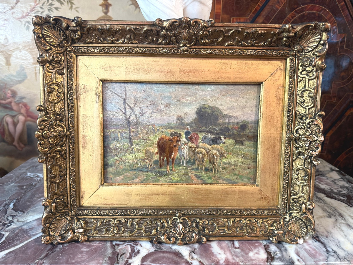 Oil Paintings On Panels By James Desvarreur Carpentier (1847-1937)