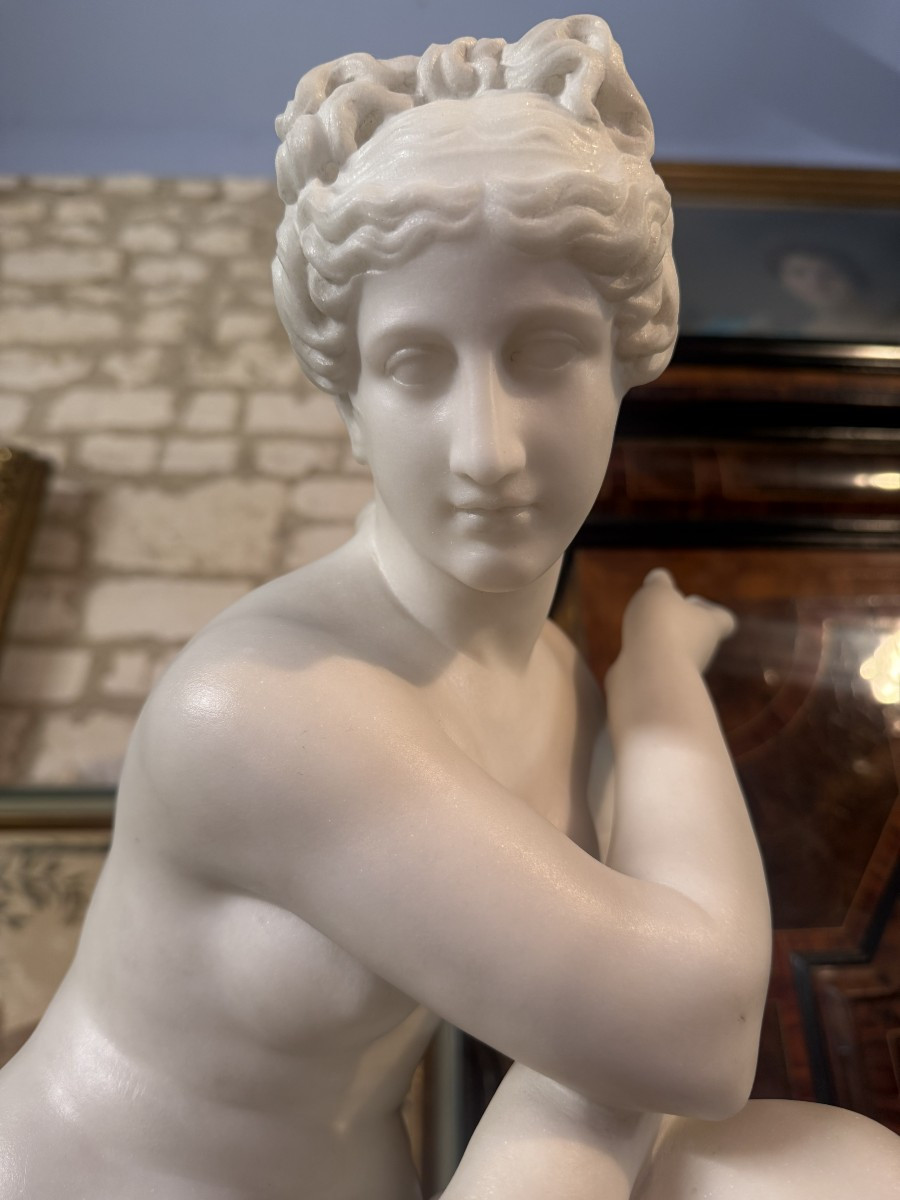 Sculpture "squatting Venus" After A Model By Pietro Bazzanti (1825/1895)-photo-2