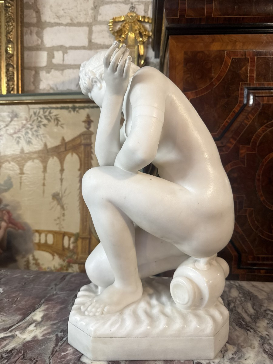 Sculpture "squatting Venus" After A Model By Pietro Bazzanti (1825/1895)-photo-4