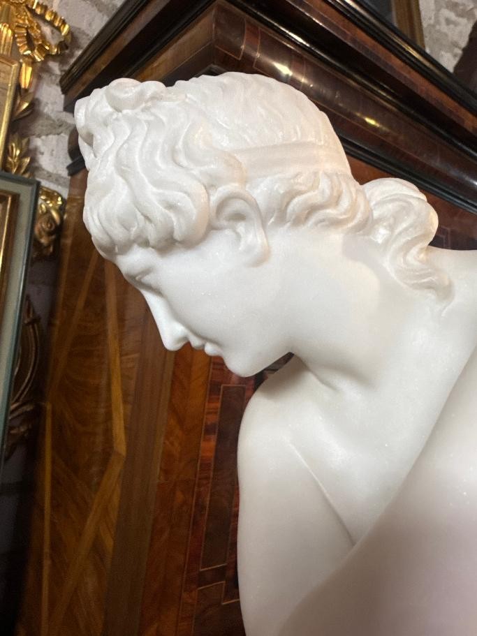 Sculpture "squatting Venus" After A Model By Pietro Bazzanti (1825/1895)-photo-3