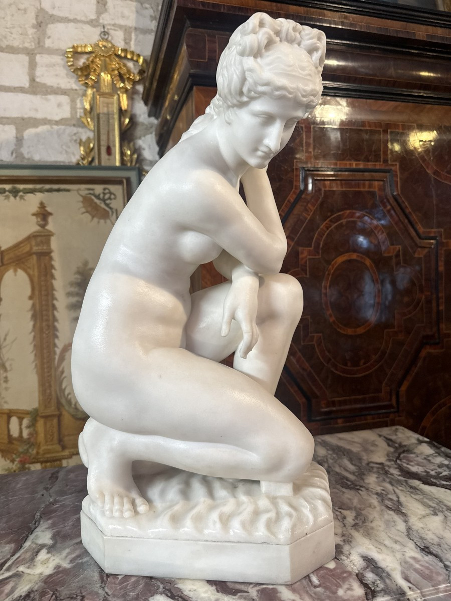 Sculpture "squatting Venus" After A Model By Pietro Bazzanti (1825/1895)
