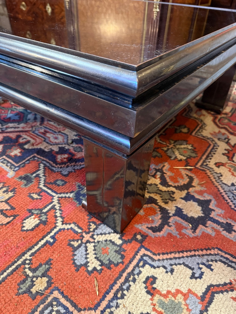 PAIRE DE BOUT DE CANAPE EN METAL NOIR DES ANNEES 1970-photo-1