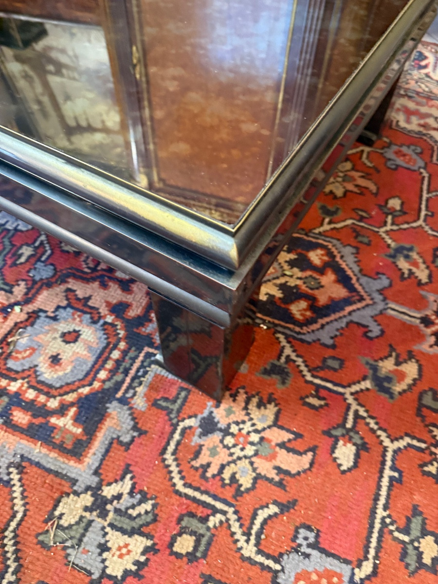 TABLE BASSE EN METAL NOIR DES ANNEES 1970-photo-4