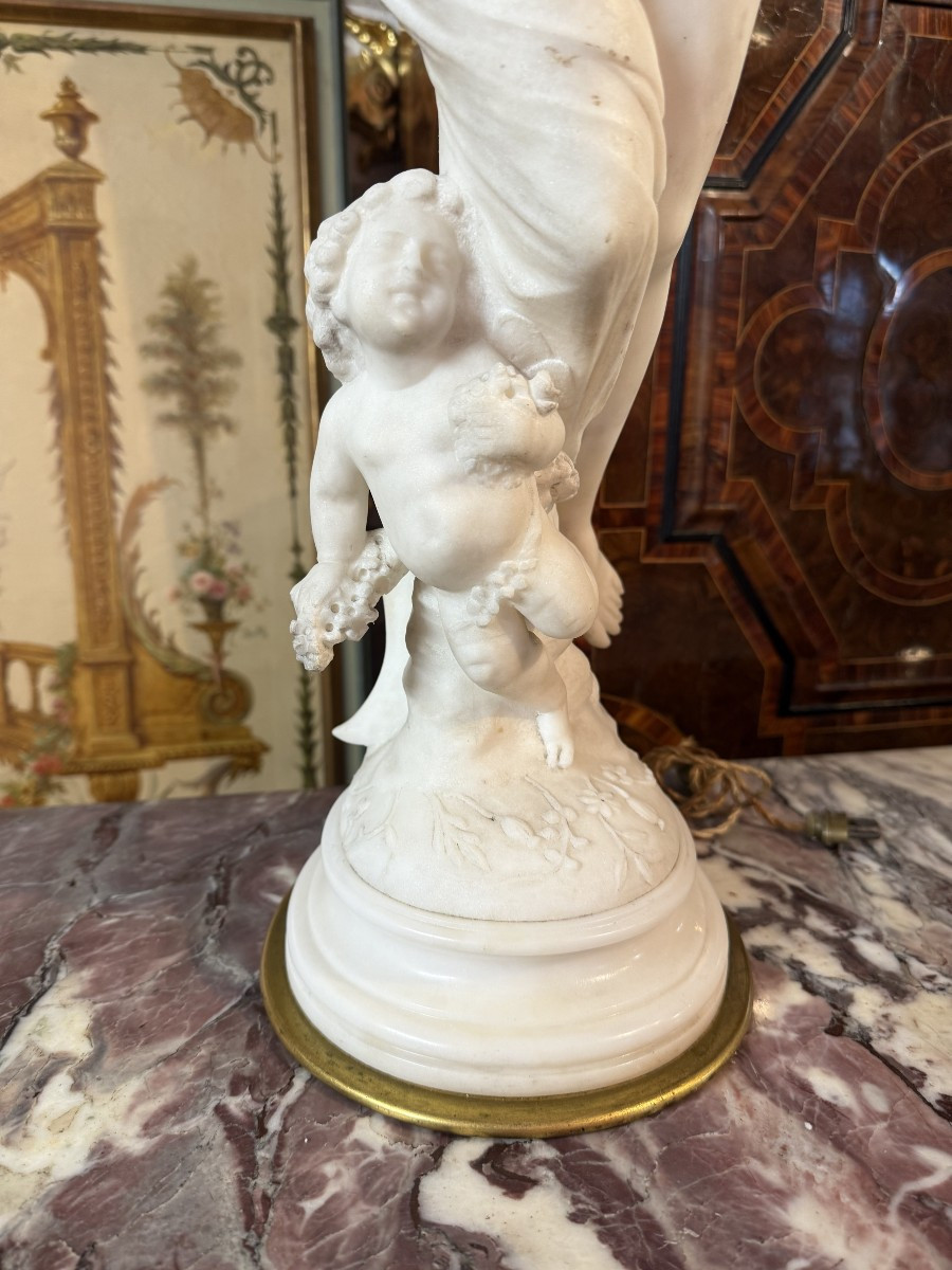  SCULPTURE EN MARBRE DE CARRARE SIGNE PRADIER -photo-4