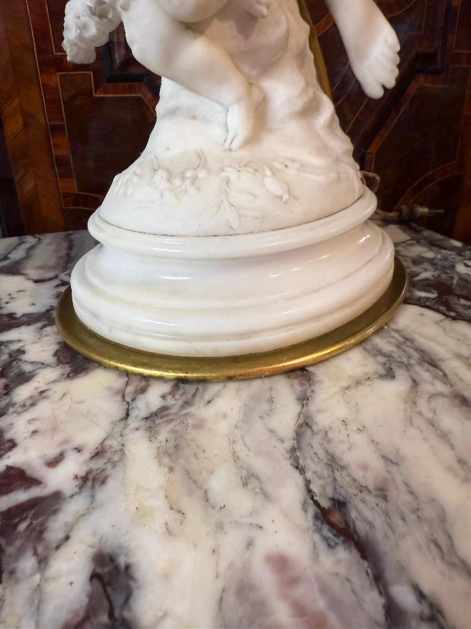  SCULPTURE EN MARBRE DE CARRARE SIGNE PRADIER -photo-3