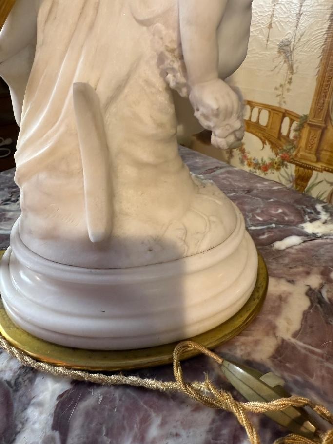  SCULPTURE EN MARBRE DE CARRARE SIGNE PRADIER -photo-4