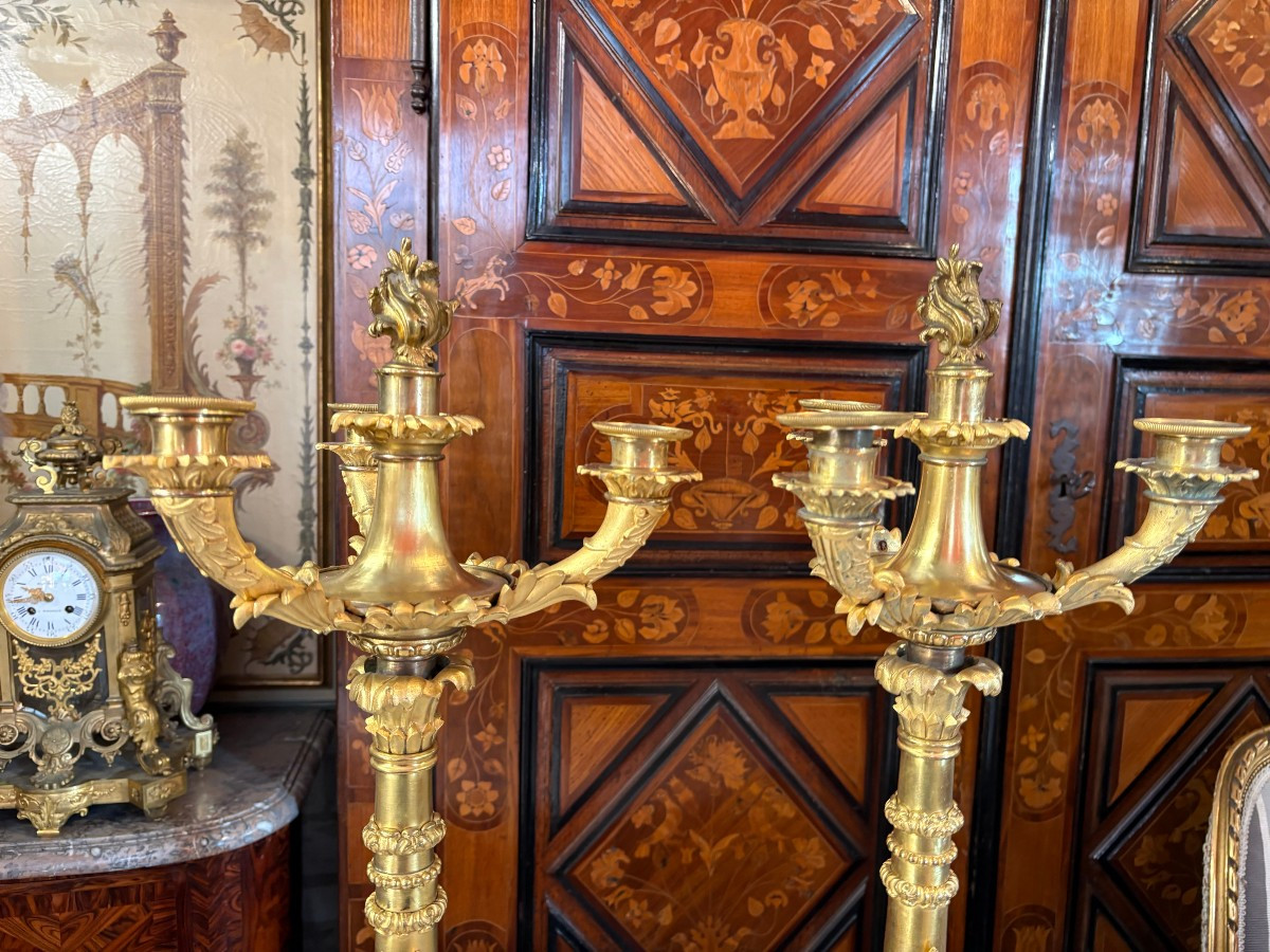 Pair Of Charles X Period Candelabra-photo-2