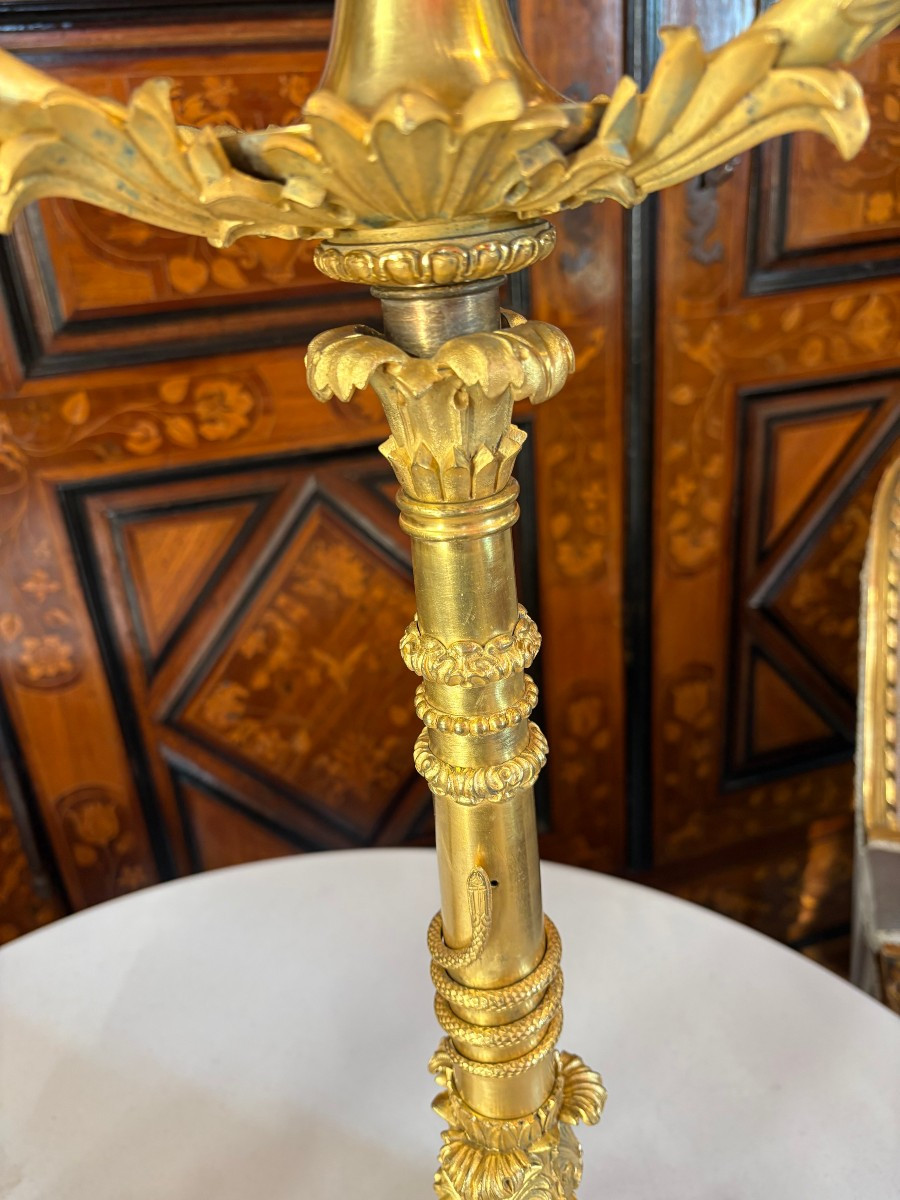 Pair Of Charles X Period Candelabra-photo-3