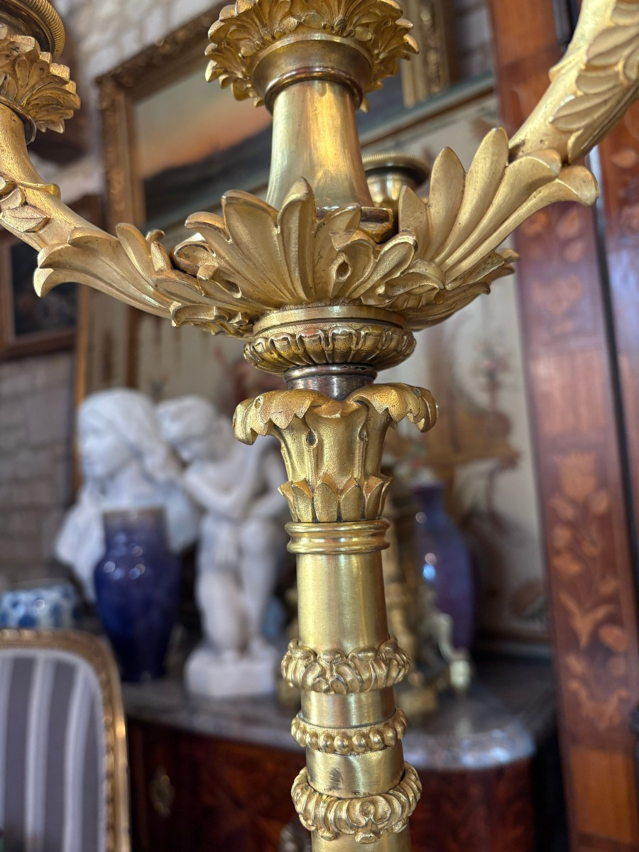 Pair Of Charles X Period Candelabra-photo-3