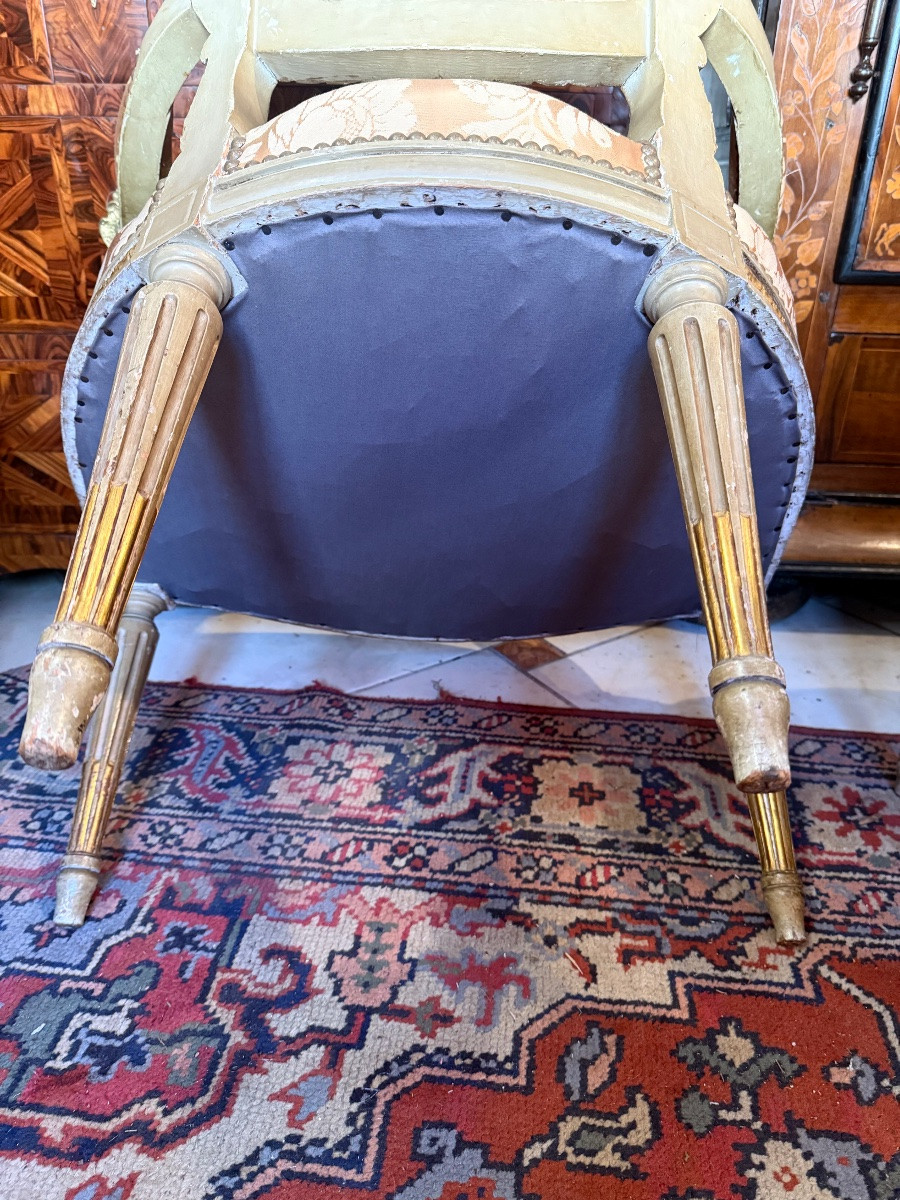 SERIE DE QUATRE FAUTEUILS DE STYLE LOUIS XVI-photo-8