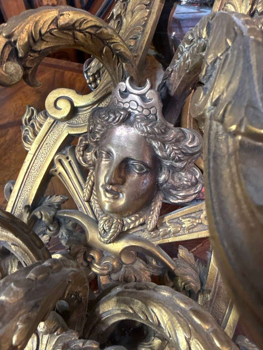 APPLIQUE EN BRONZE DORE DE STYLE LOUIS XVI-photo-4