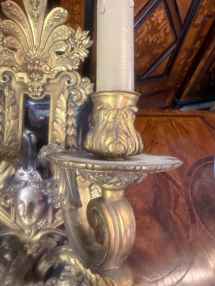 APPLIQUE EN BRONZE DORE DE STYLE LOUIS XVI-photo-1
