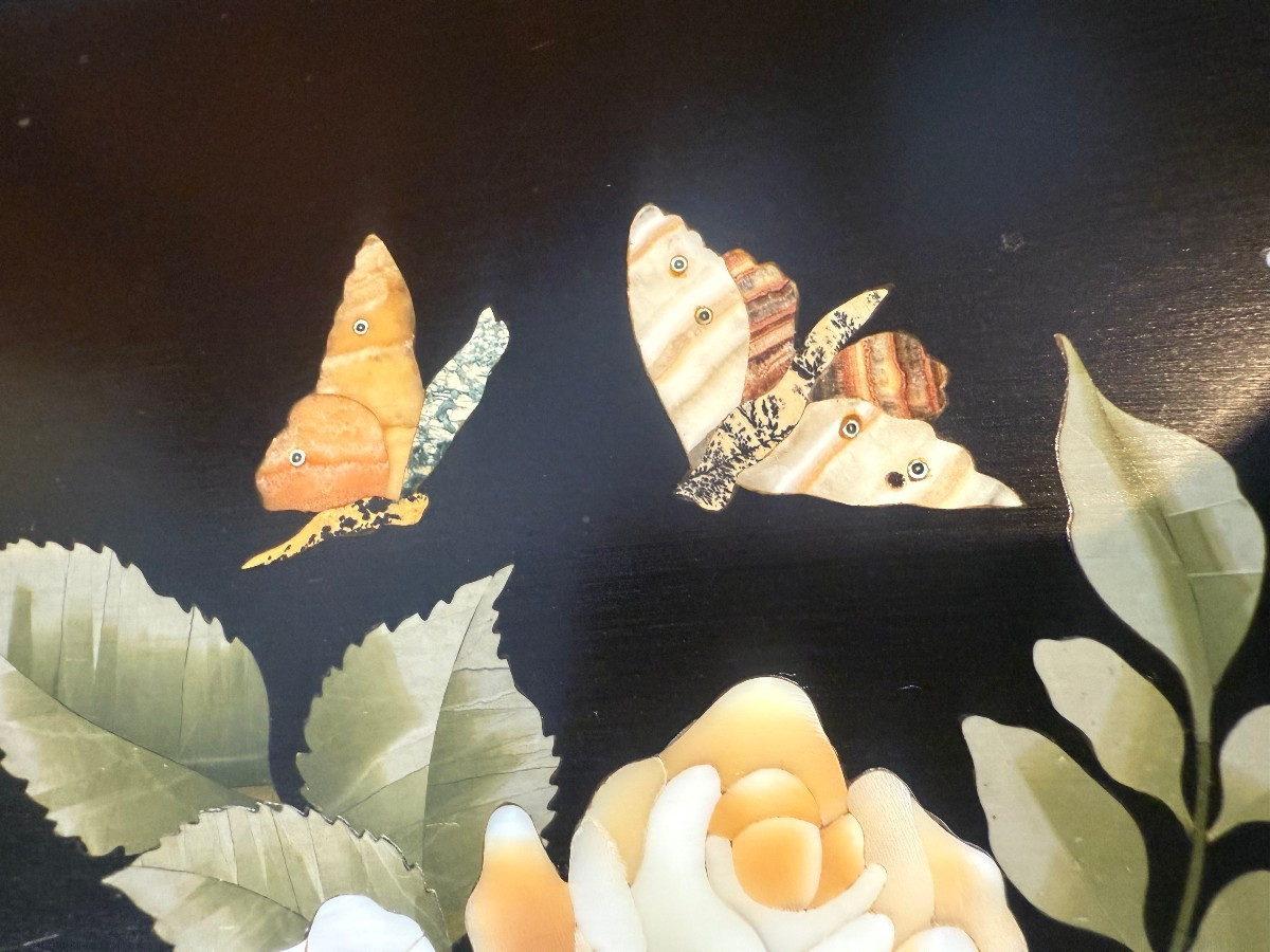  COFFRET EN MARQUETERIE DE MARBRE 19ème-photo-1