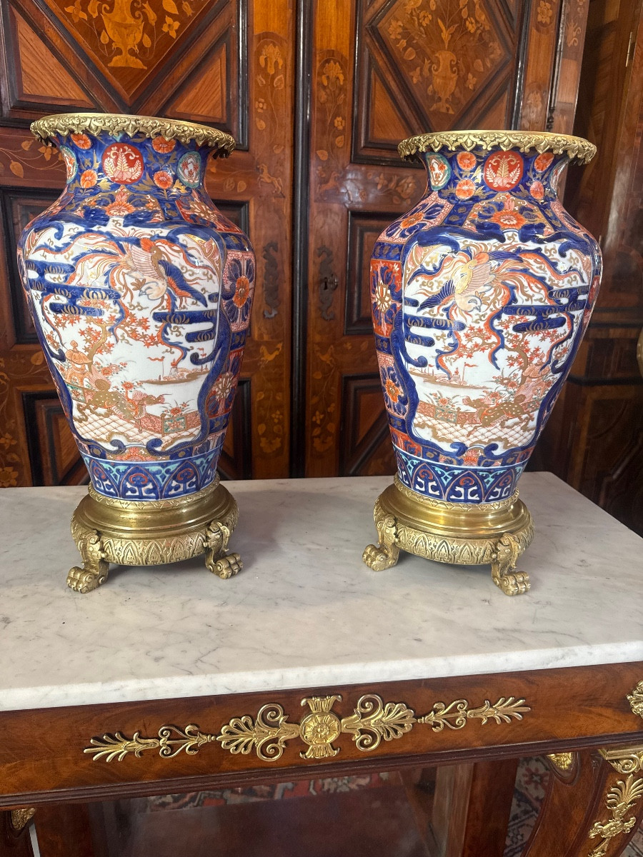 Pair Of Imari Porcelain Vases-photo-7