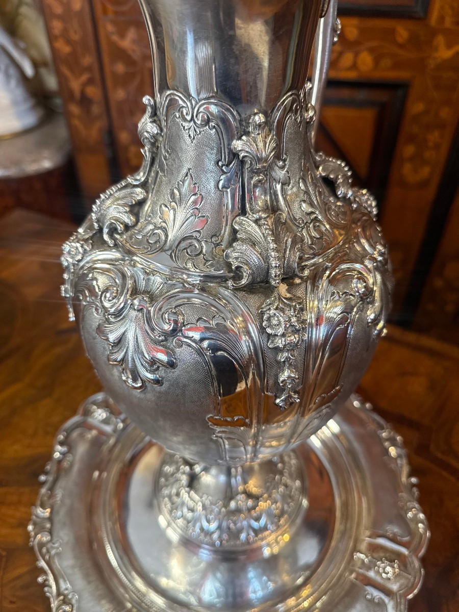 Aiguiere And Its Solid Silver Tray-photo-5