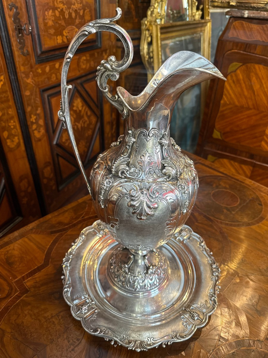 Aiguiere And Its Solid Silver Tray-photo-8