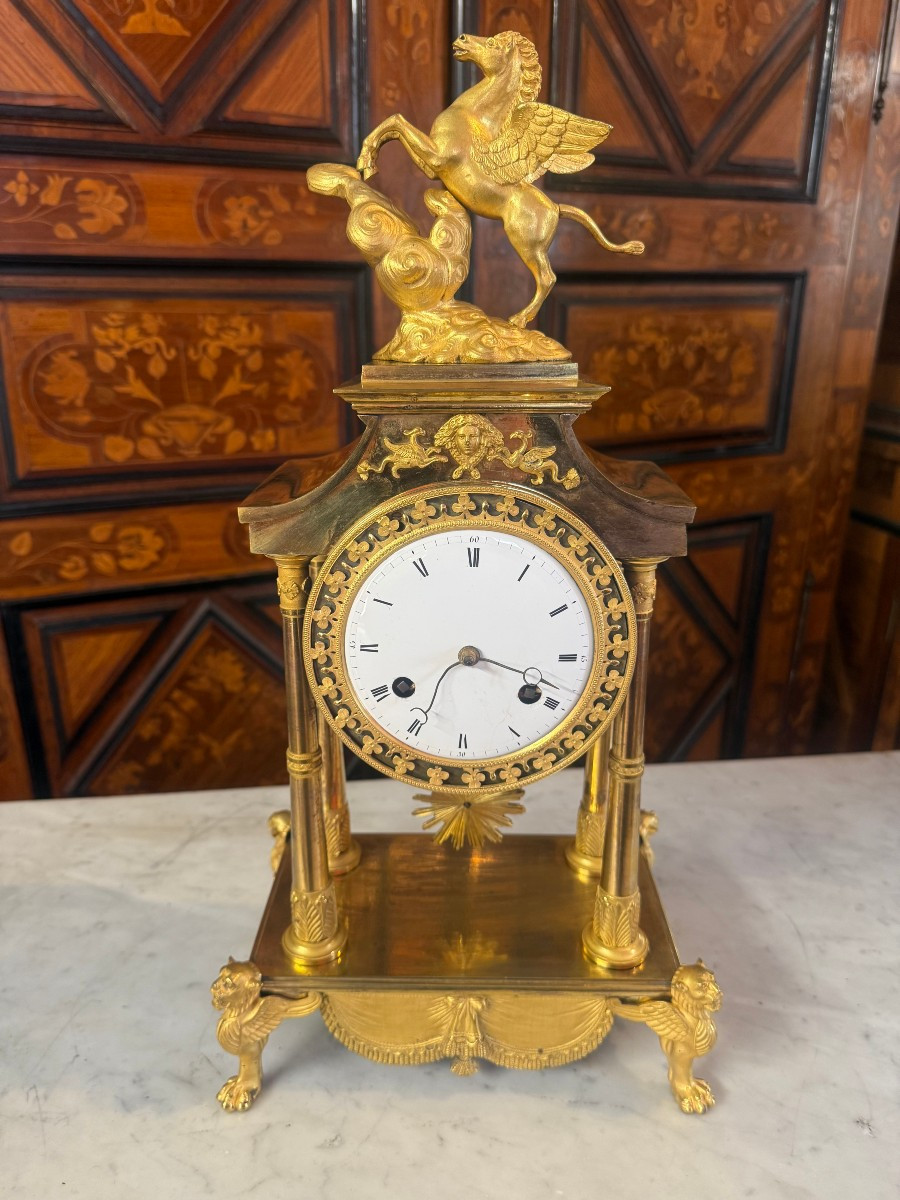 PENDULE EPOQUE EMPIRE "PEGASE"