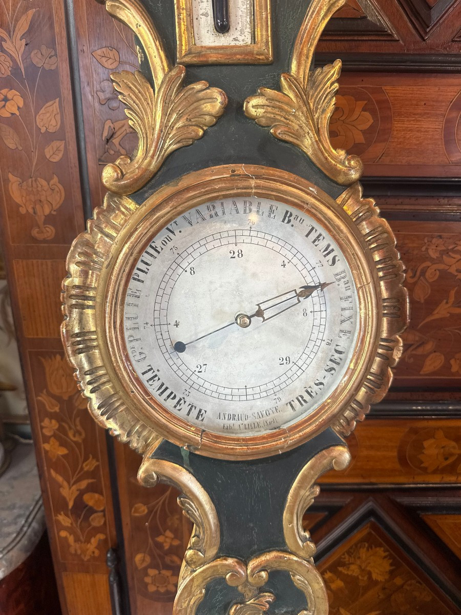 Barometer Thermometer Transition Period Louis XV-photo-3