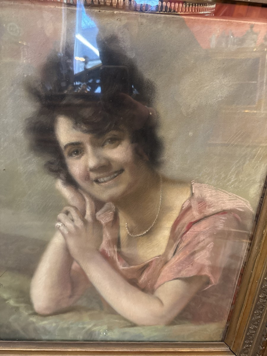 Pastel On Paper 1919 Dit Misti (1865-1923)-photo-3