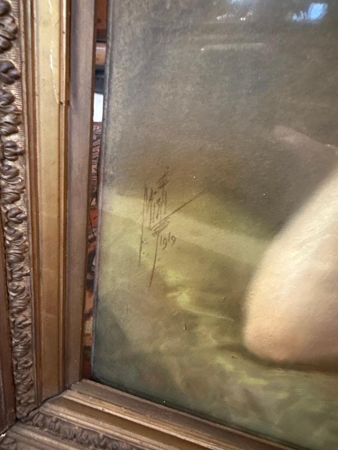 Pastel On Paper 1919 Dit Misti (1865-1923)-photo-4
