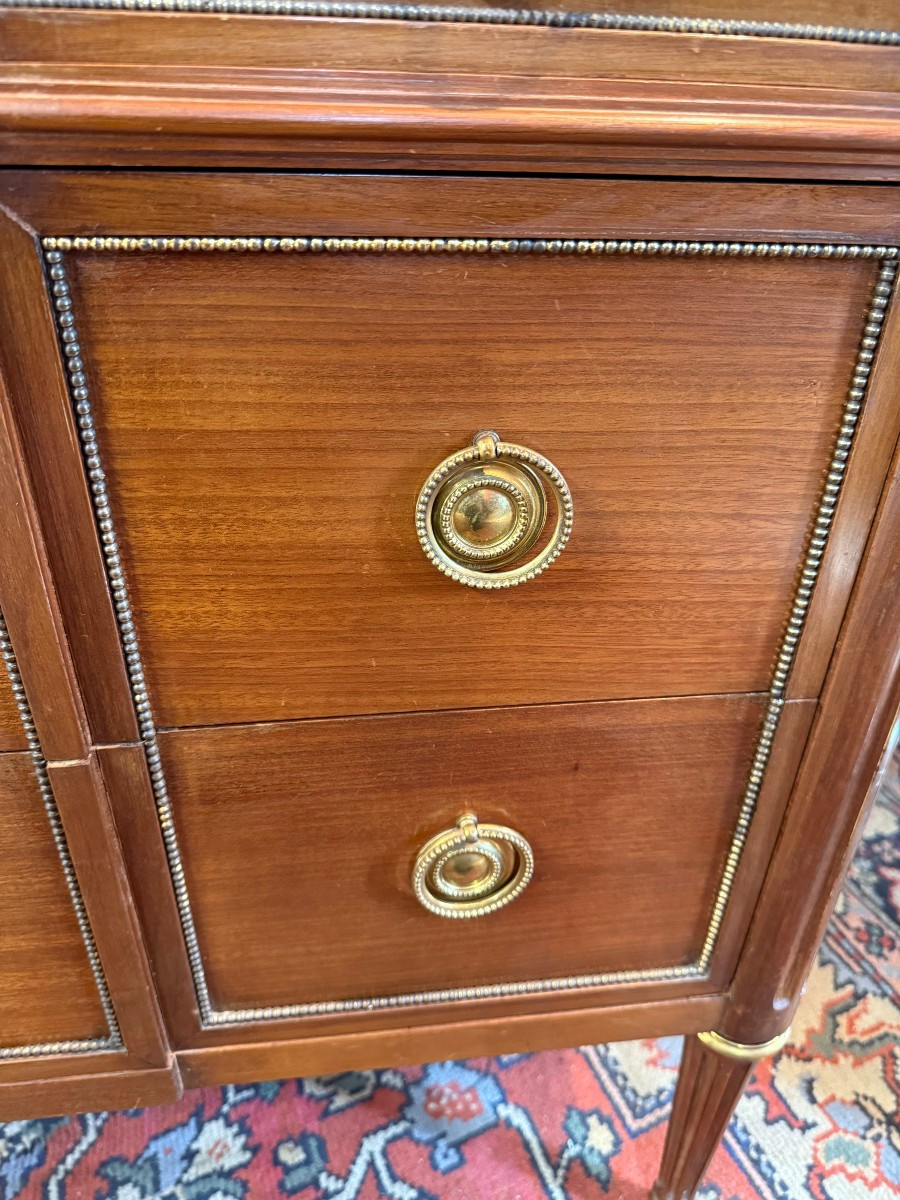 Louis XVI Style Mahogany Chest Of Drawers-photo-4