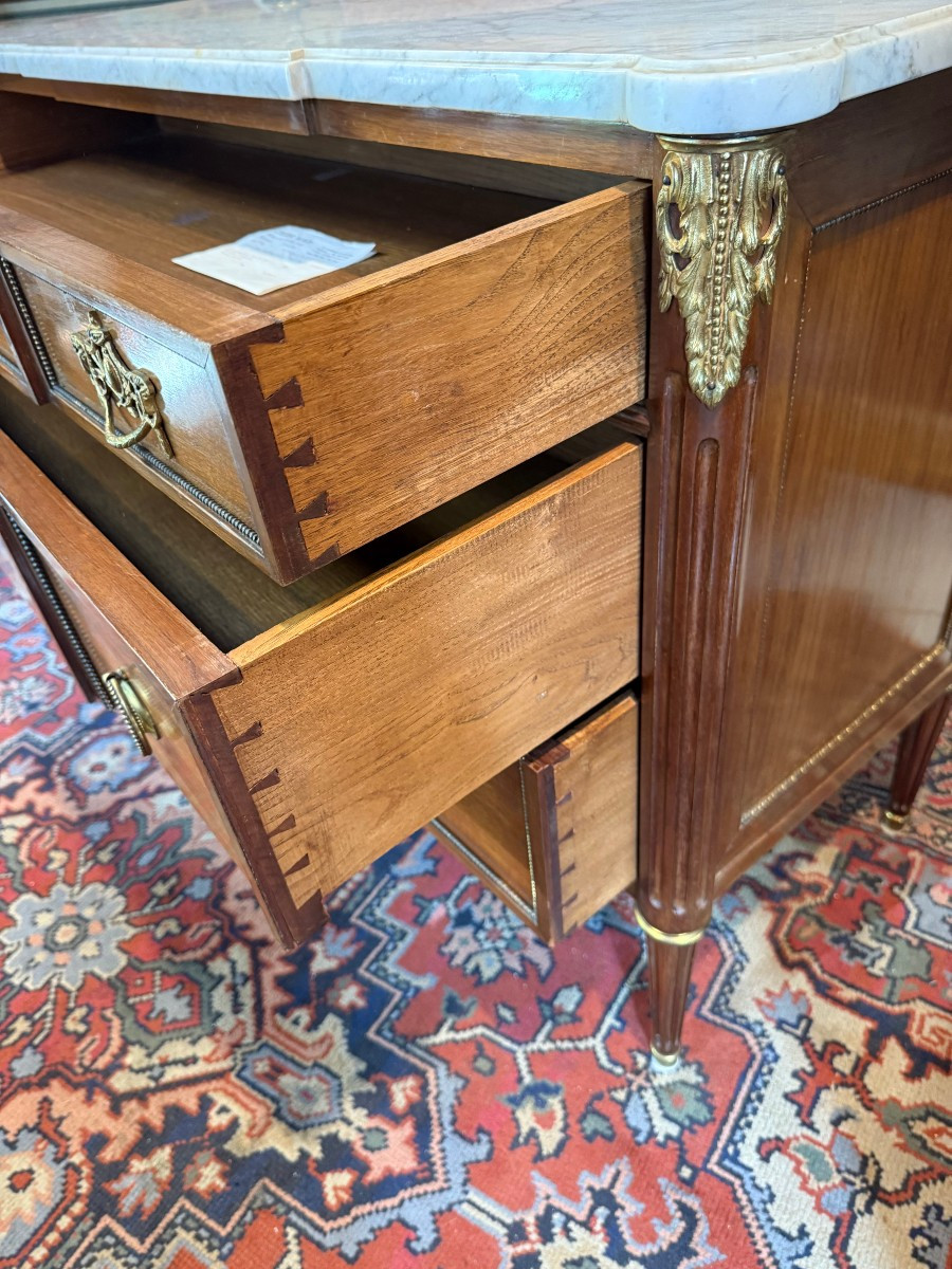 Louis XVI Style Mahogany Chest Of Drawers-photo-2