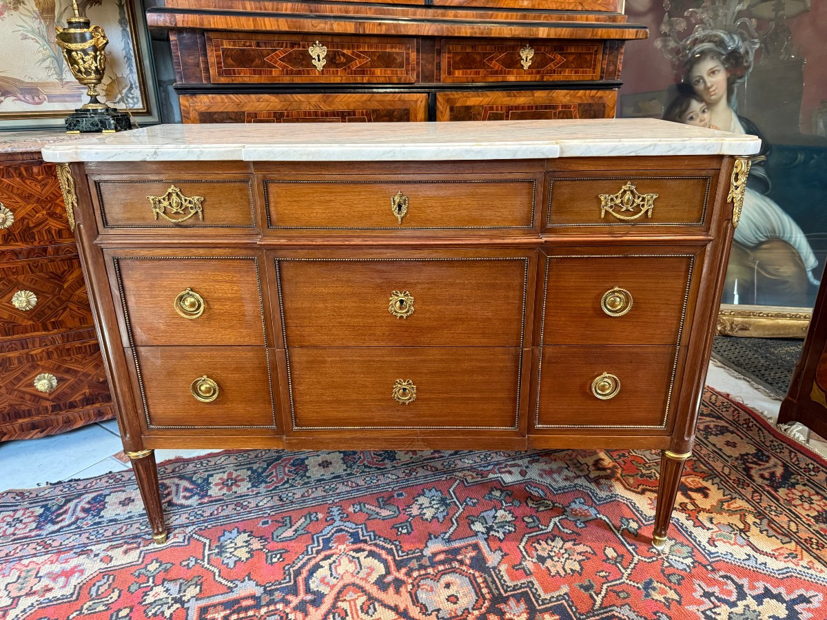 Louis XVI Style Mahogany Chest Of Drawers