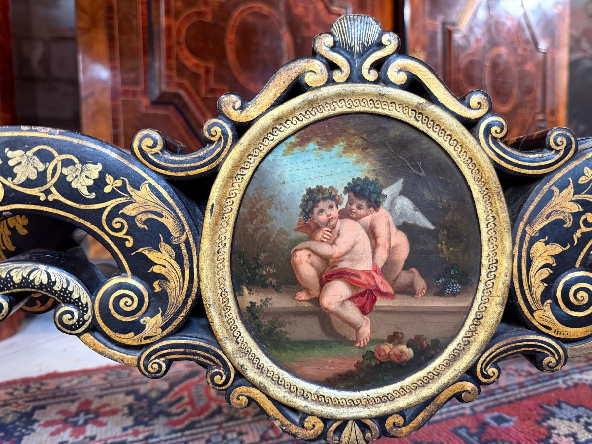 Napoleon III Period Dressing Table In Painted And Blackened Wood-photo-2