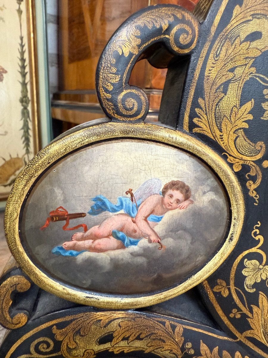 Napoleon III Period Dressing Table In Painted And Blackened Wood-photo-5