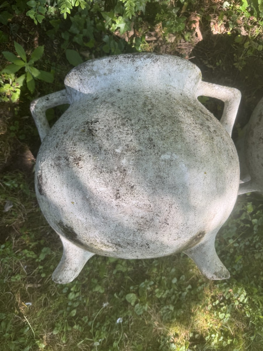 Pair Of Pot-and-pan Jardinieres By Willy Guhl-photo-3