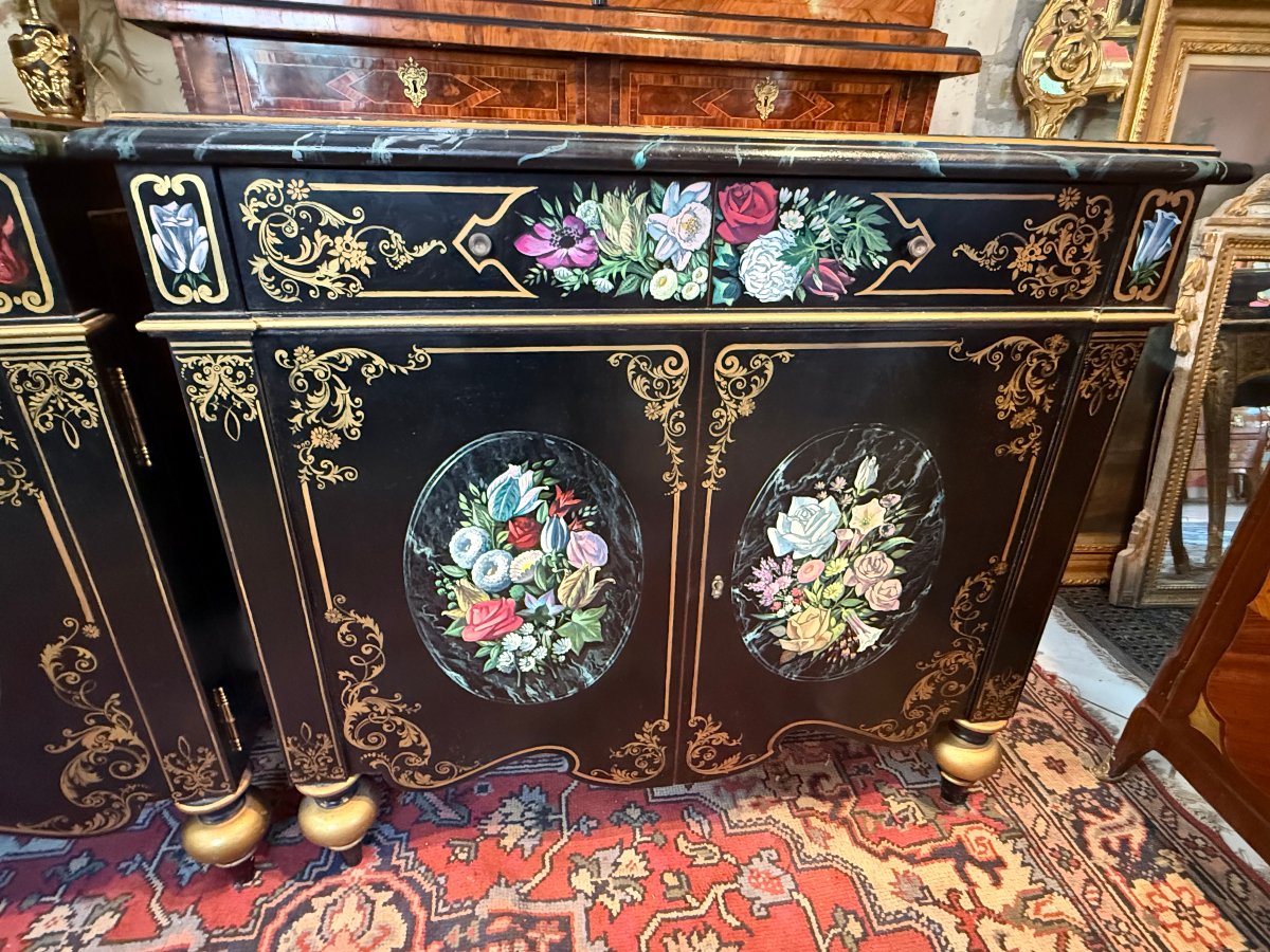 Pair Of Napoleon III-style Sideboards-photo-6