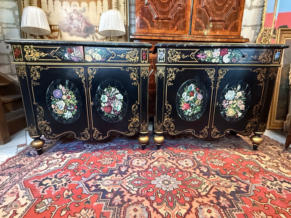 Pair Of Napoleon III-style Sideboards