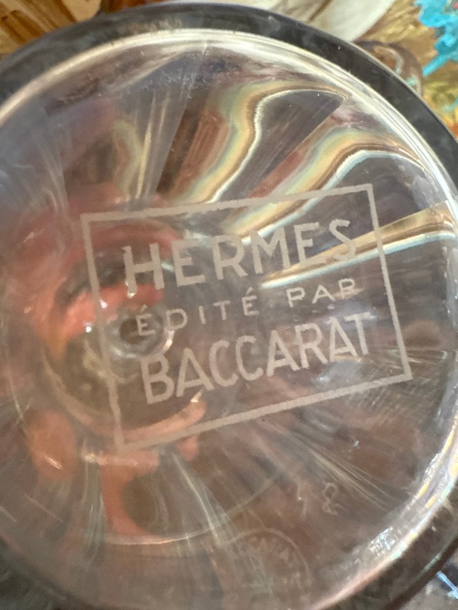 Hermes Published By Baccarat - Pair Of Crystal Carafes-photo-4